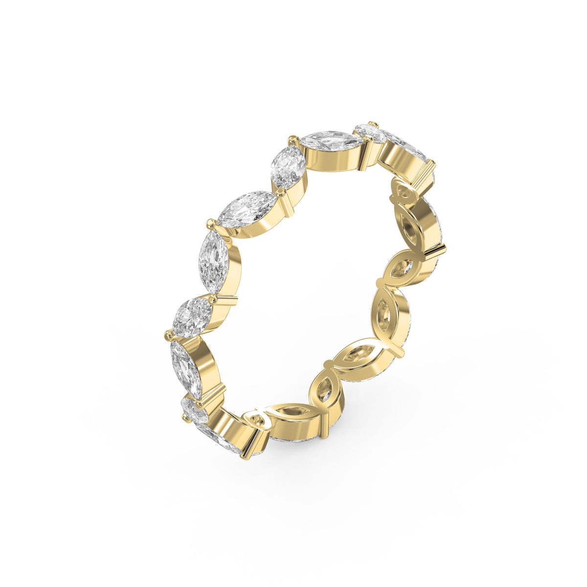 Marquise Cut Diamond Prong Setting Ring, view 3