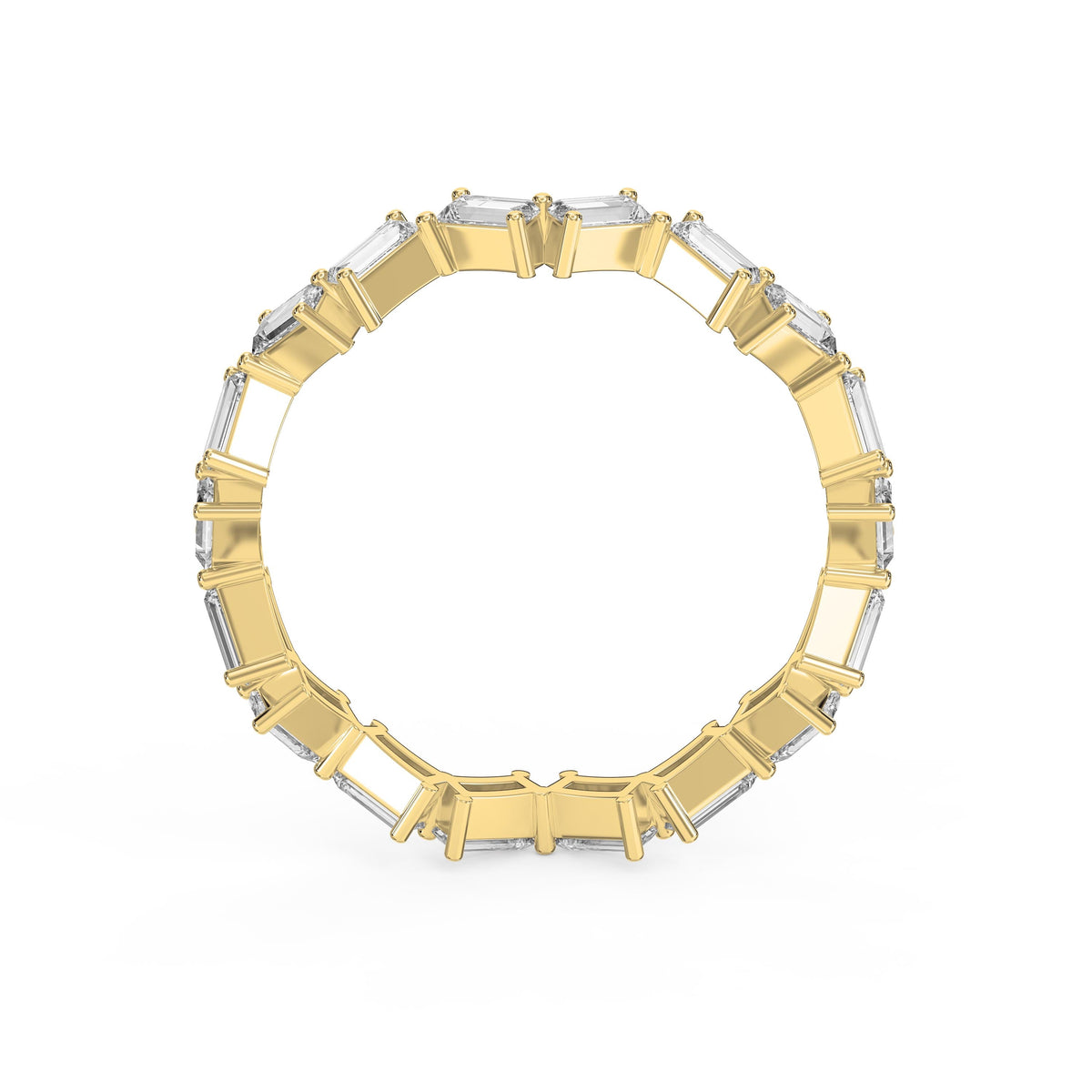 Mordent Zig Zag Baguette Diamond Anniversary Ring, view 5
