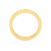 Minimalist Moon Motif Round Diamond Celestial Design Ring, view 5