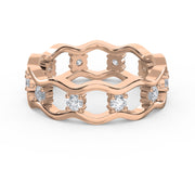 Link Round Wedding Band Rings, view 7