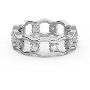 Link Round Wedding Band Rings, view 6
