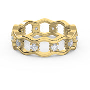 Link Round Wedding Band Rings, view 1