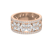 Crafted Round & Marquise cut Diamond Band, view 7