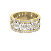 Crafted Round & Marquise cut Diamond Band, view 1