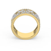 Crafted Round & Marquise cut Diamond Band, view 5