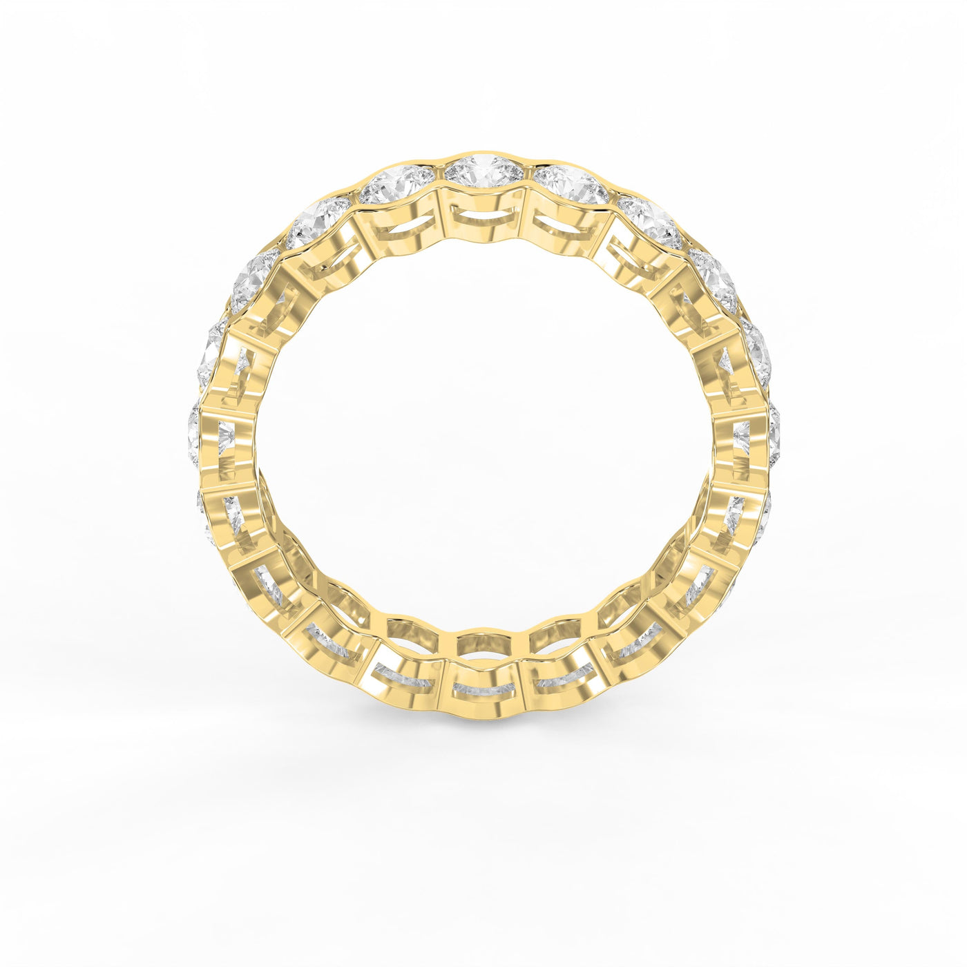 Elegant Bezel Set Round Cut Diamond Band, view 5