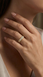 Marquise Motif Round Diamond Wedding Band, view 2