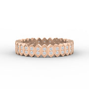 Marquise Motif Round Diamond Wedding Band, view 7