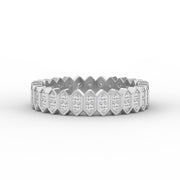 Marquise Motif Round Diamond Wedding Band, view 6