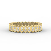 Marquise Motif Round Diamond Wedding Band, view 1