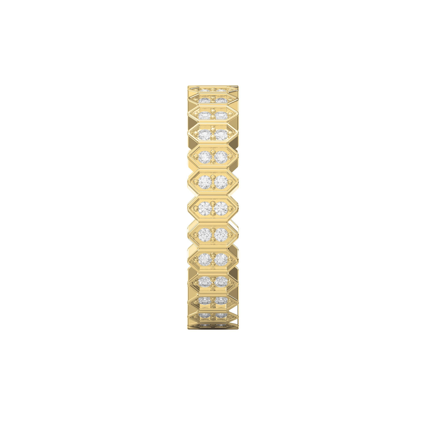 Marquise Motif Round Diamond Wedding Band, view 3