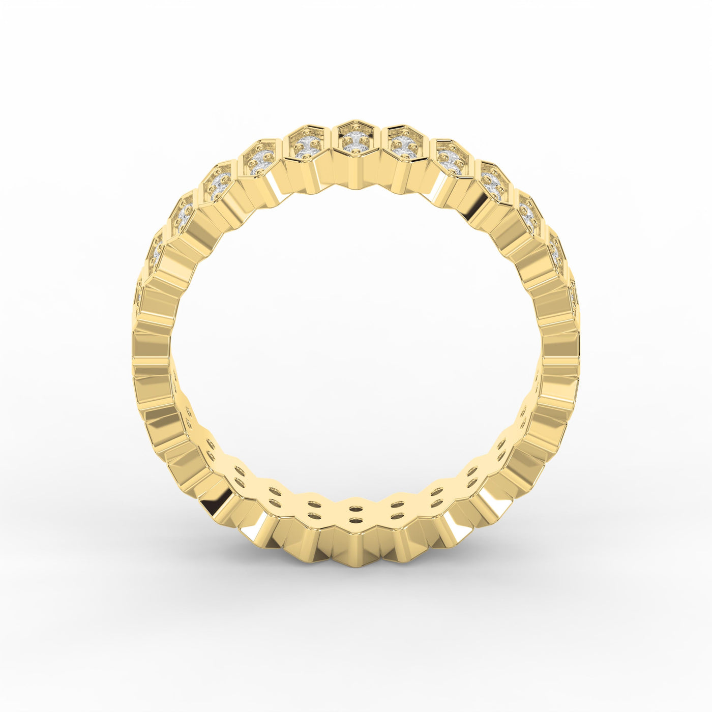 Marquise Motif Round Diamond Wedding Band, view 5