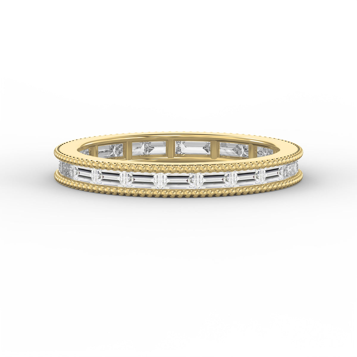 Migraine Detailing Alternating Baguette Cut Ring, view 1