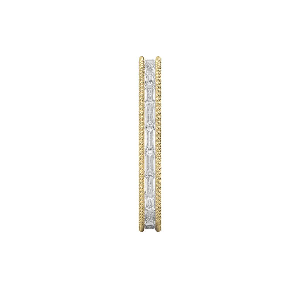 Migraine Detailing Alternating Baguette Cut Ring, view 4
