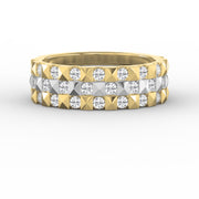Stellar Edge Two-Tone Diamond Band Round Brilliant Cut Diamond ( 0.75 - 1.00 ct. ), view 1