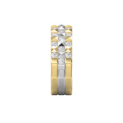 Stellar Edge Two-Tone Diamond Band Round Brilliant Cut Diamond ( 0.75 - 1.00 ct. ), view 4