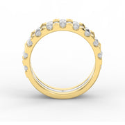 Stellar Edge Two-Tone Diamond Band Round Brilliant Cut Diamond ( 0.75 - 1.00 ct. ), view 5