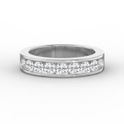 Channel Set Round Diamond Half Ring, view 6