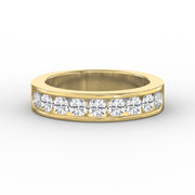 Channel Set Round Diamond Half Ring, view 1