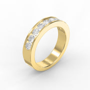Channel Set Round Diamond Half Ring, view 3