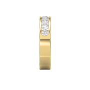 Channel Set Round Diamond Half Ring, view 4
