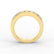 Channel Set Round Diamond Half Ring, view 5