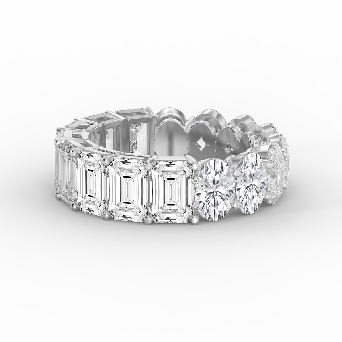 Mixed Cut Diamond Full Diamond Ring, view 6