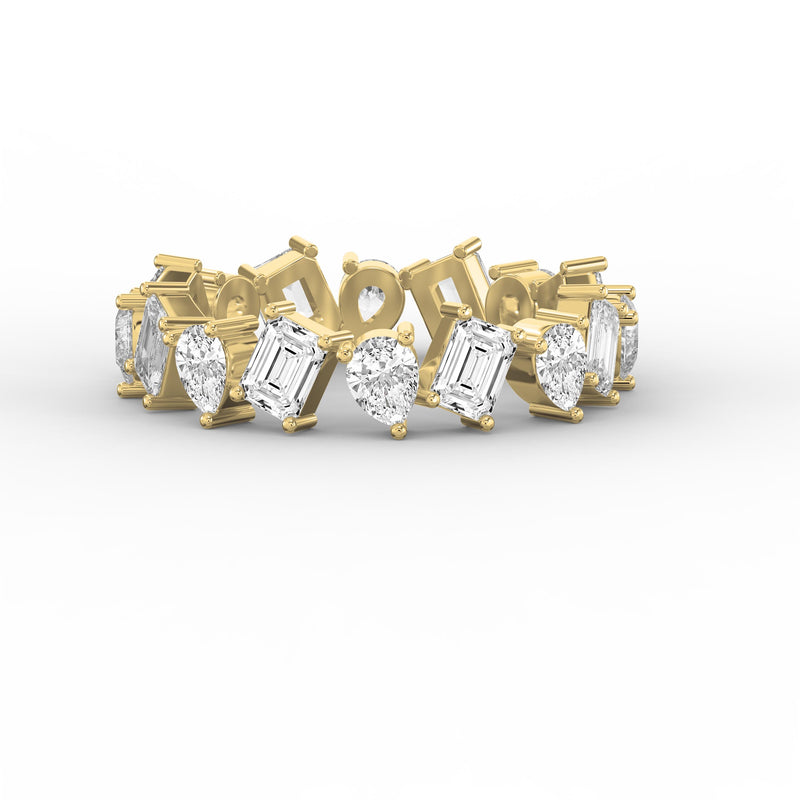 Two Shape Diamond Full Circle Ring, view 1