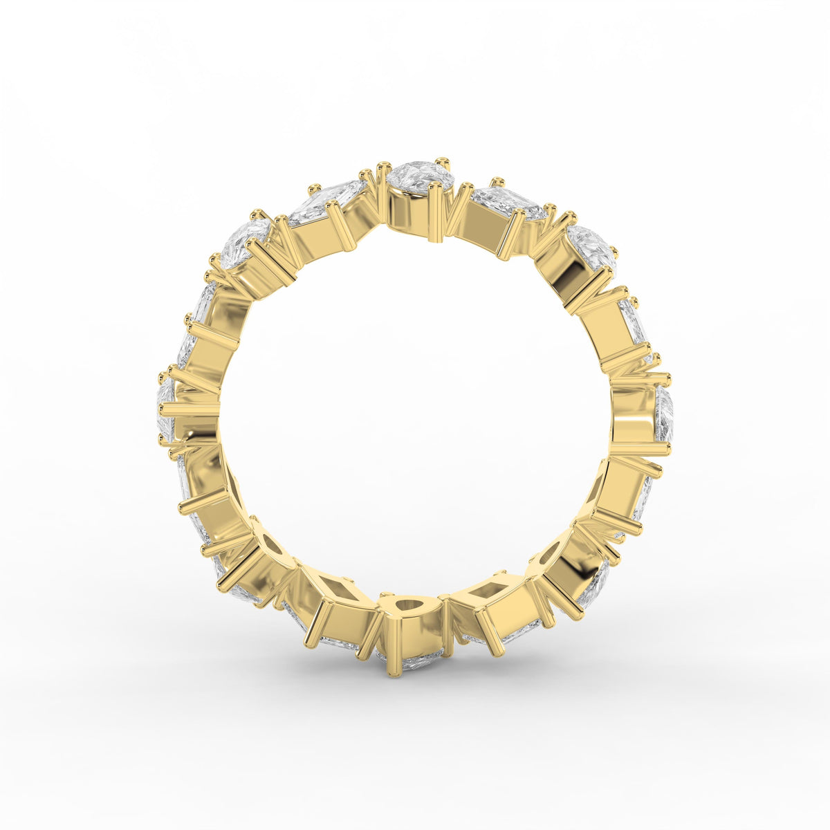 Two Shape Diamond Full Circle Ring, view 5