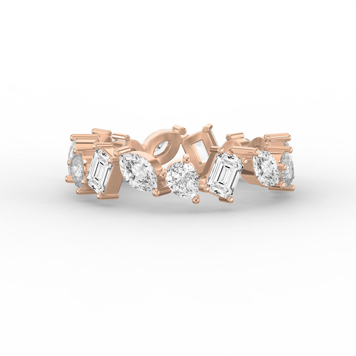 Contemporary Three Shape Diamond Ring, view 7