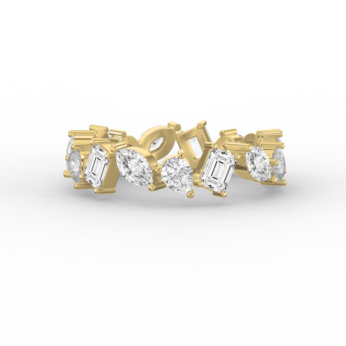Contemporary Three Shape Diamond Ring, view 1