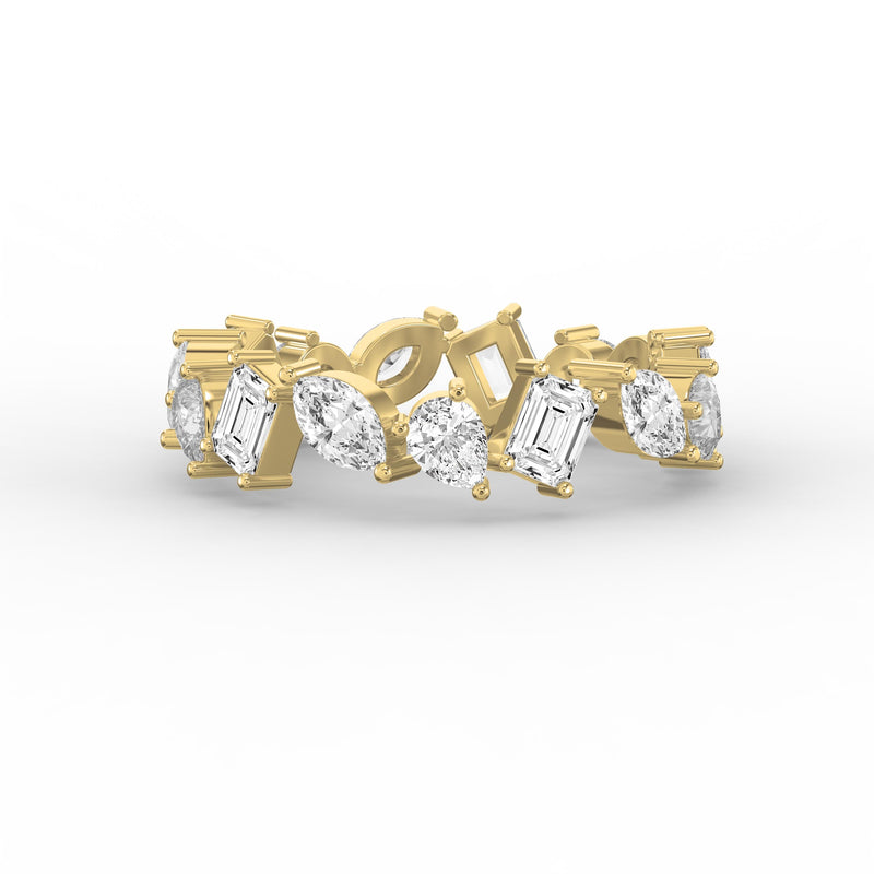 Contemporary Three Shape Diamond Ring, view 1