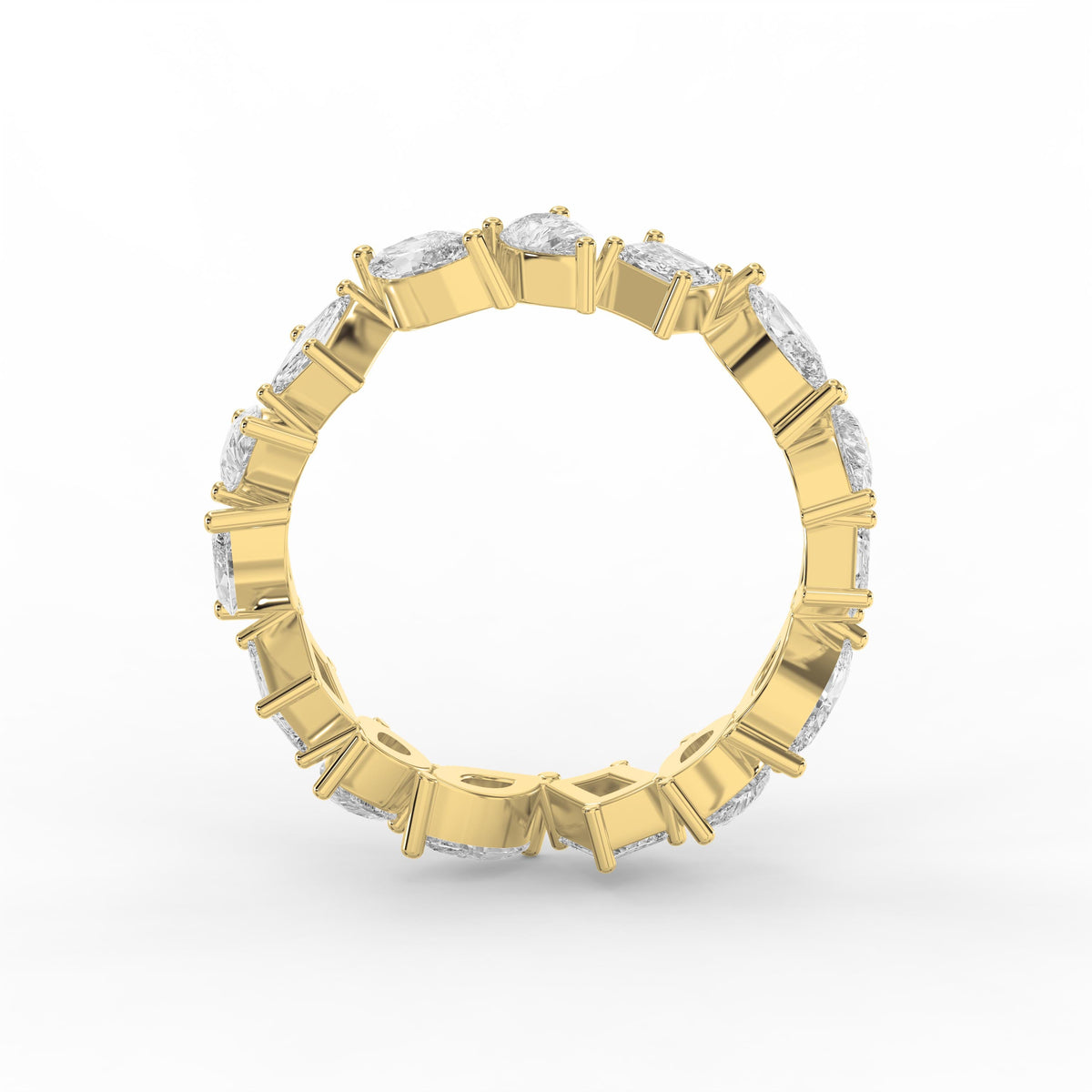 Contemporary Three Shape Diamond Ring, view 5