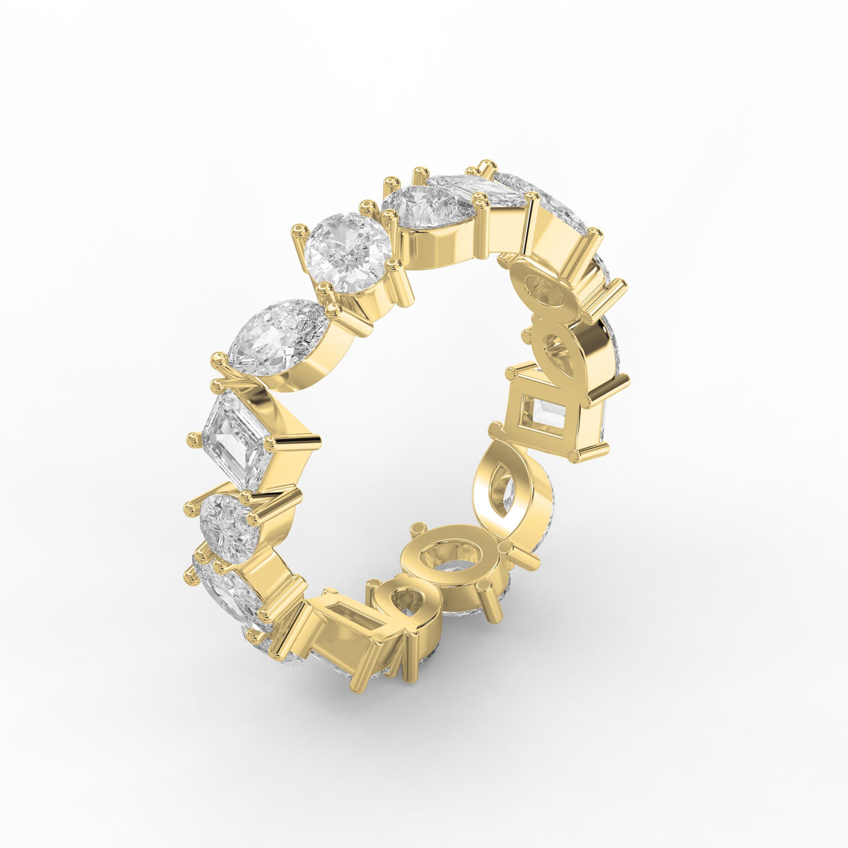 Signature Mixed Cut Diamond Ring, view 3