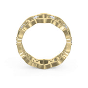 Link Round Wedding Band Rings, view 5