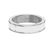 Natural Impression Wedding Band Made Of White Enamel, view 6