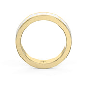 Natural Impression Wedding Band Made Of White Enamel, view 5