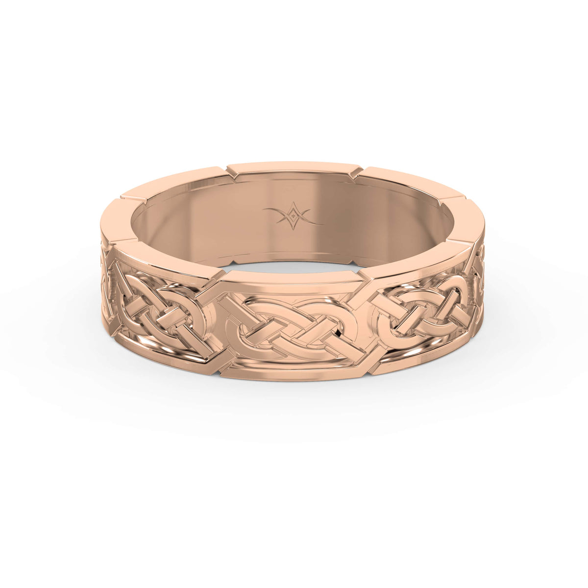 Intertwined Engraved and High Polished Metal Band, view 7