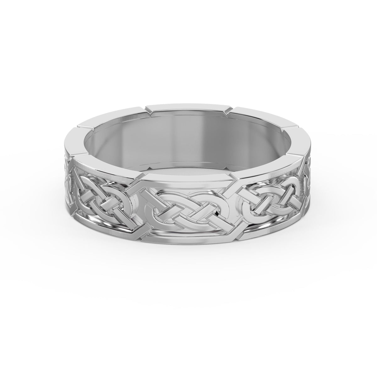 Intertwined Engraved and High Polished Metal Band, view 6