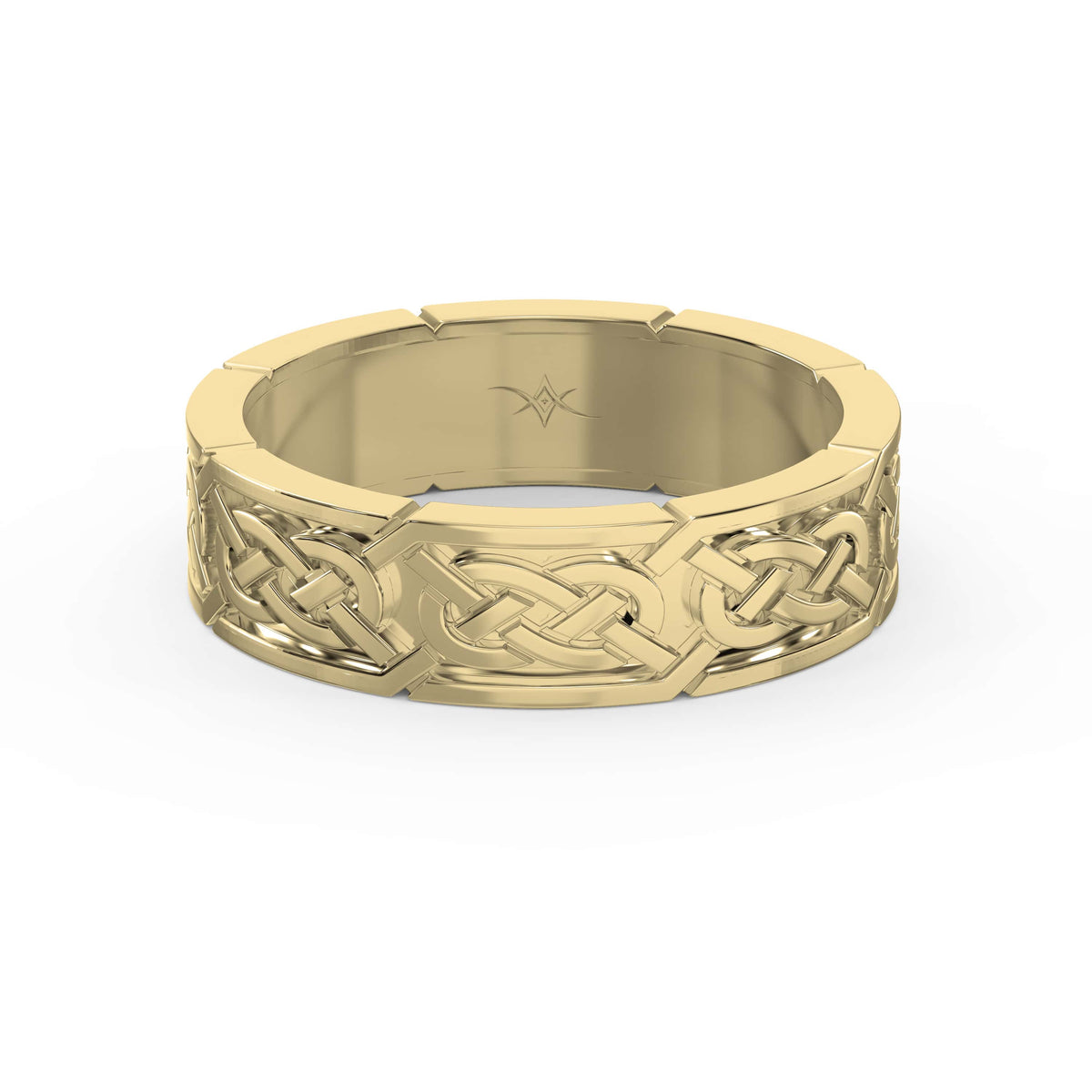 Intertwined Engraved and High Polished Metal Band, view 1