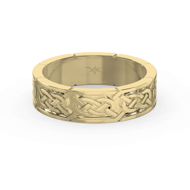 Intertwined Engraved and High Polished Metal Band, view 1