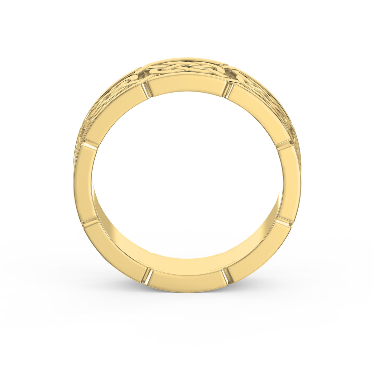 Intertwined Engraved and High Polished Metal Band, view 5