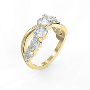 Round Brilliant Cut 9-Stone Diamond Ring, view 3
