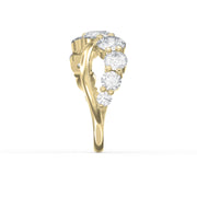 Round Brilliant Cut 9-Stone Diamond Ring, view 4