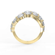 Round Brilliant Cut 9-Stone Diamond Ring, view 5