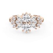 Statement Floral Diamond Design Fashion Ring, view 7