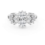 Statement Floral Diamond Design Fashion Ring, view 6