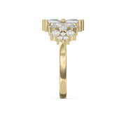 Statement Floral Diamond Design Fashion Ring, view 4