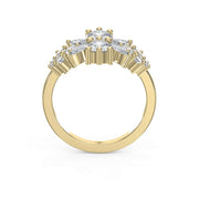 Statement Floral Diamond Design Fashion Ring, view 5