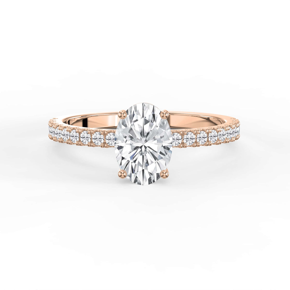 Oval Cut Lab Grown Diamond Engagement Ring, view 6